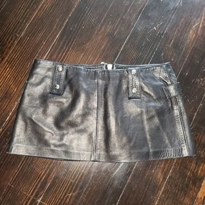 Dolce and Gabbana Leather Micro Mini Skirt *RUNWAY* SPRING 2000